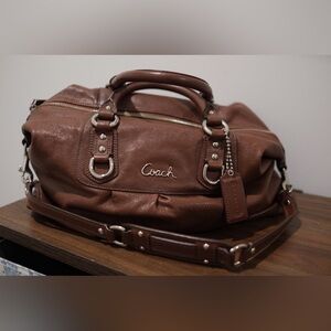 🚨 COACH Ashley Brown Leather Satchel F15447